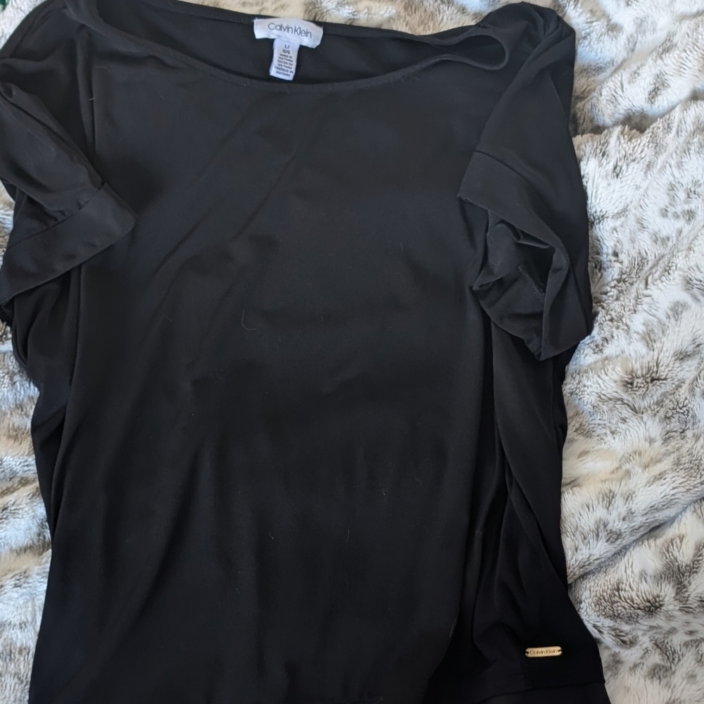 Calvin Klein Classic Black Short Sleeve Top
